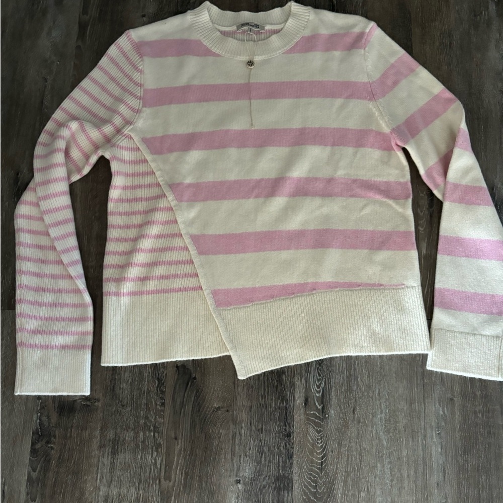 Baum und Pferdgarten Striped Pink and Cream Women's Sweater